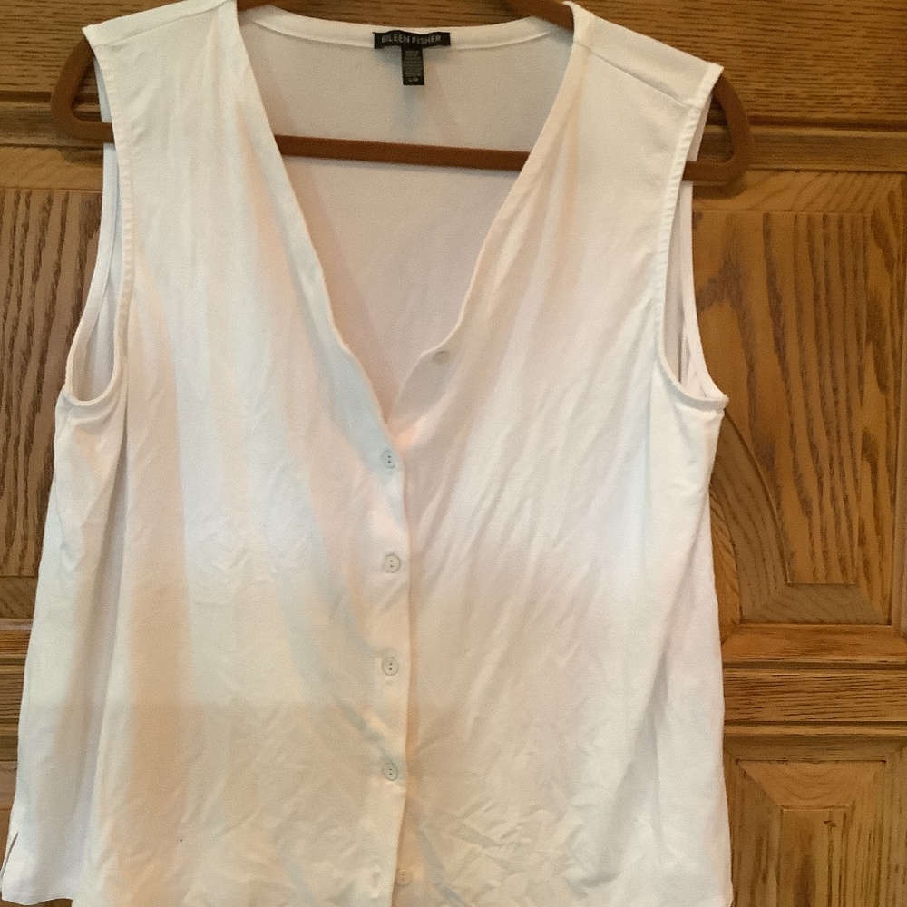 Eileen Fisher White button down shirt